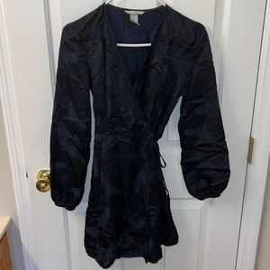 Long sleeve wrap dress